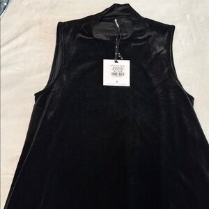 Agnes & Dora Black Velvet Sleeveless Tunic